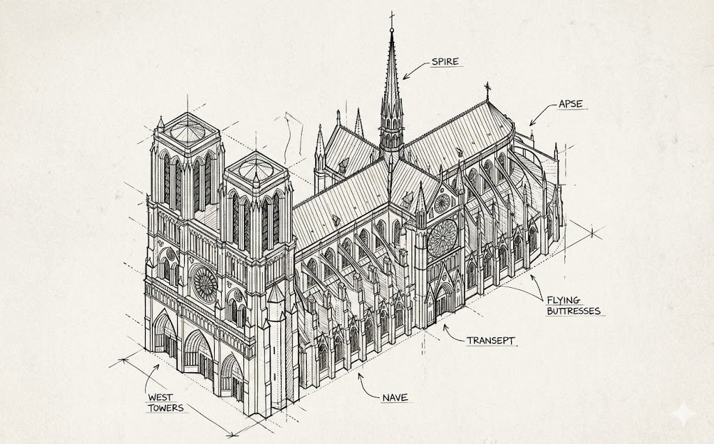 Isometric Schematic Diagram of Notre Dame Prompt 2