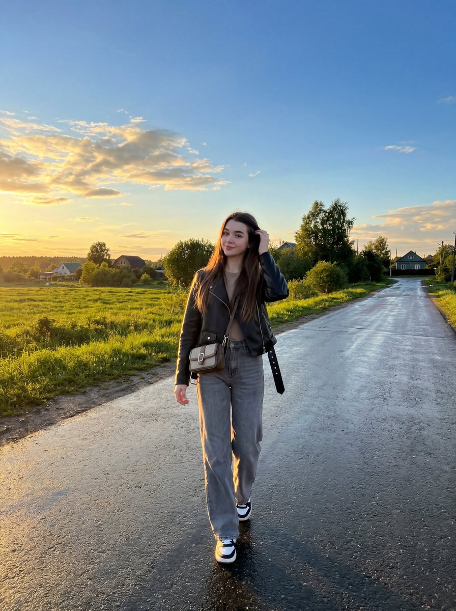 Cinematic Golden Hour Photography of a Young Woman 1