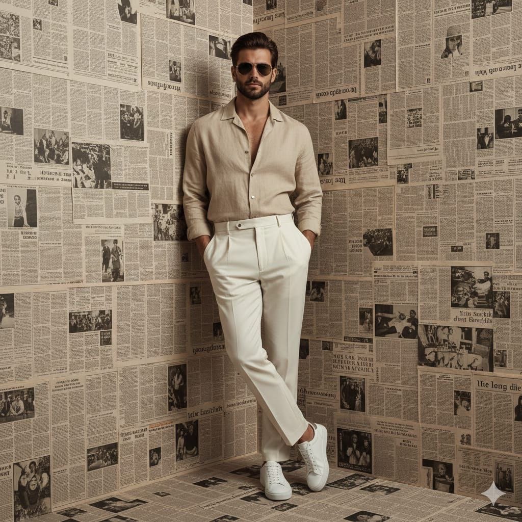 Cinematic Men's Fashion Portrait Prompt 3