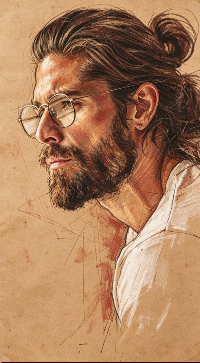 Expressive Mixed-Media Sketch Portrait 2