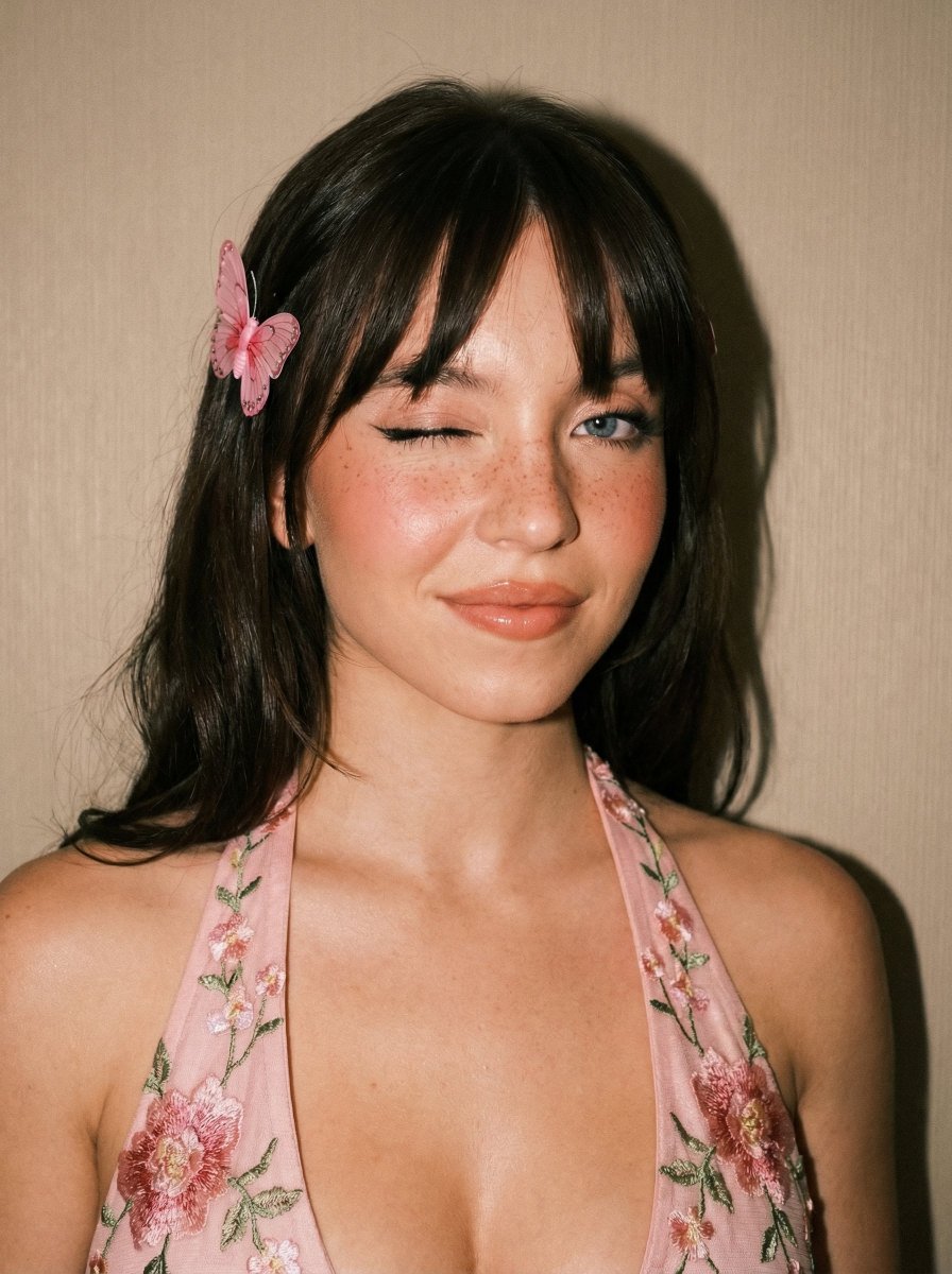 Soft Flash Portrait with Coquette Aesthetic 1