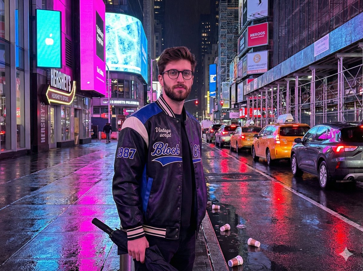 Complex Structured Prompt for Rainy Times Square Scene with Detailed Subject Description 2