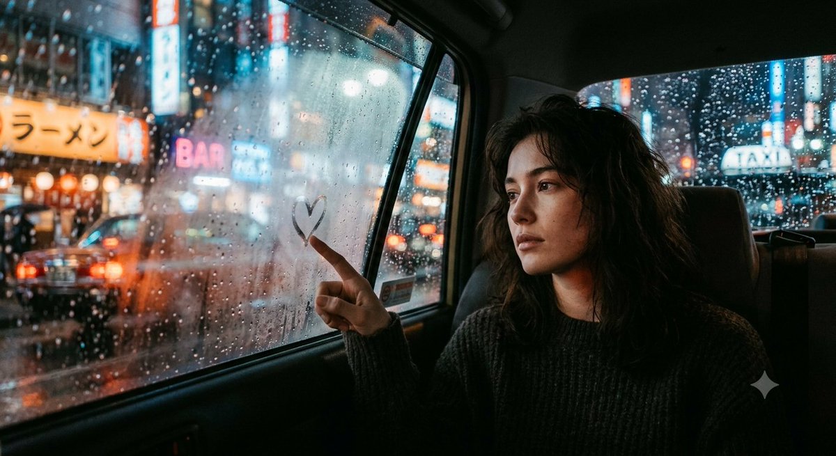 Comic / Storyboard - Cinematic Rainy Night Car Portrait