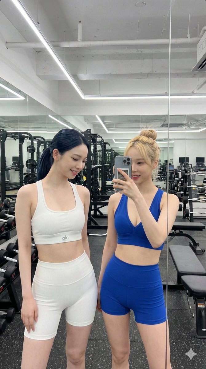 K-Pop Idols Gym Mirror Selfie 1