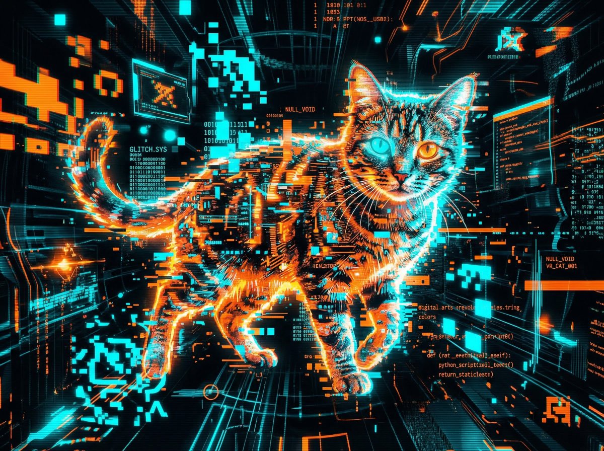 Cyber Cat Prompt Comparison 3