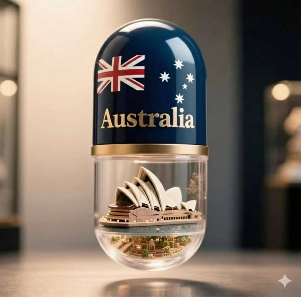 Giant Pharmaceutical Capsule with White House Miniature 2