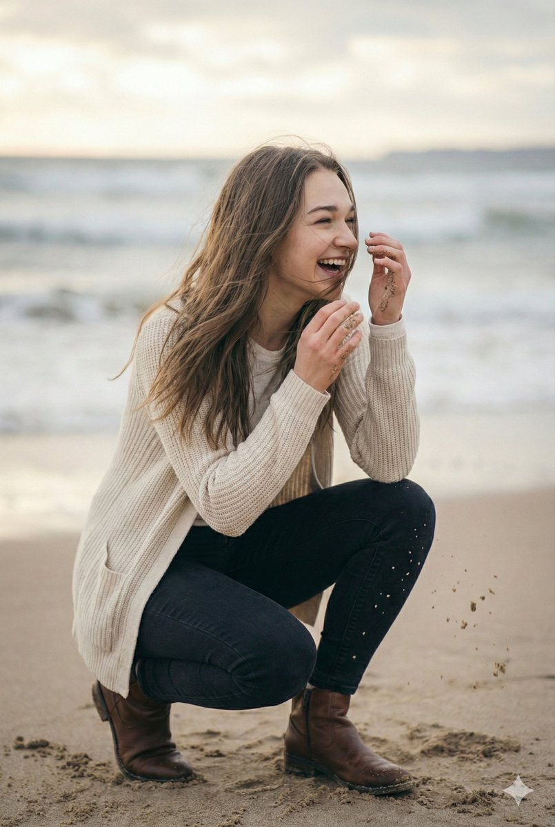 Cinematic Winter Beach Photoshoot 2