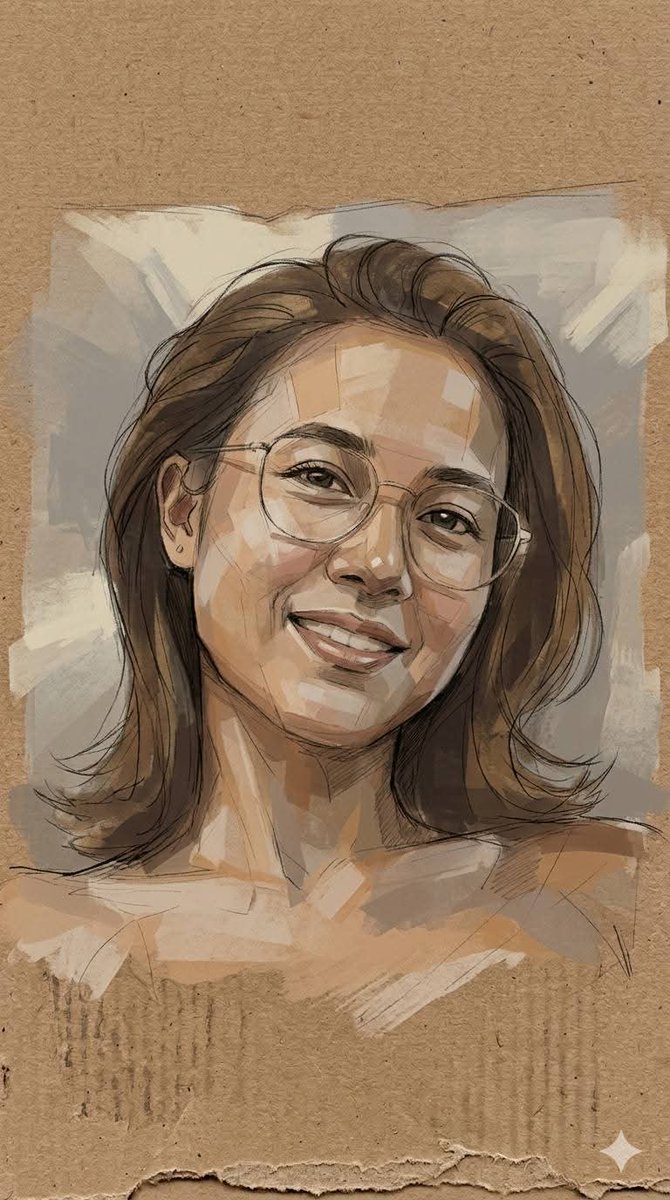 Cardboard Mixed Media Portrait 3