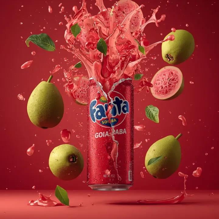 Exploding Fanta Goiaba Soda Can Product Shot 3