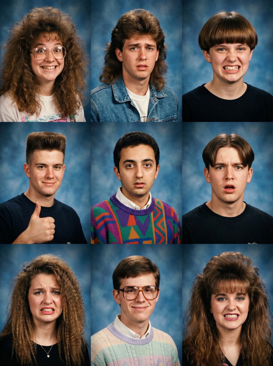 90s Yearbook Grid Collage 1
