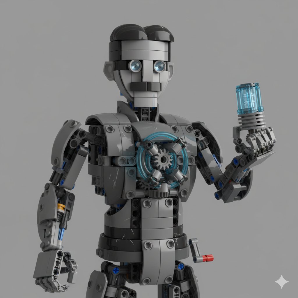 Hyper-Real Macro Studio Shot of a LEGO Technic Kitbash 2