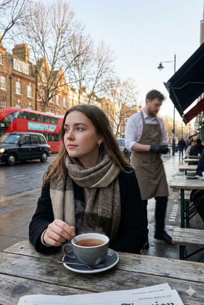 Cinematic London Morning Restaurant Portrait 2