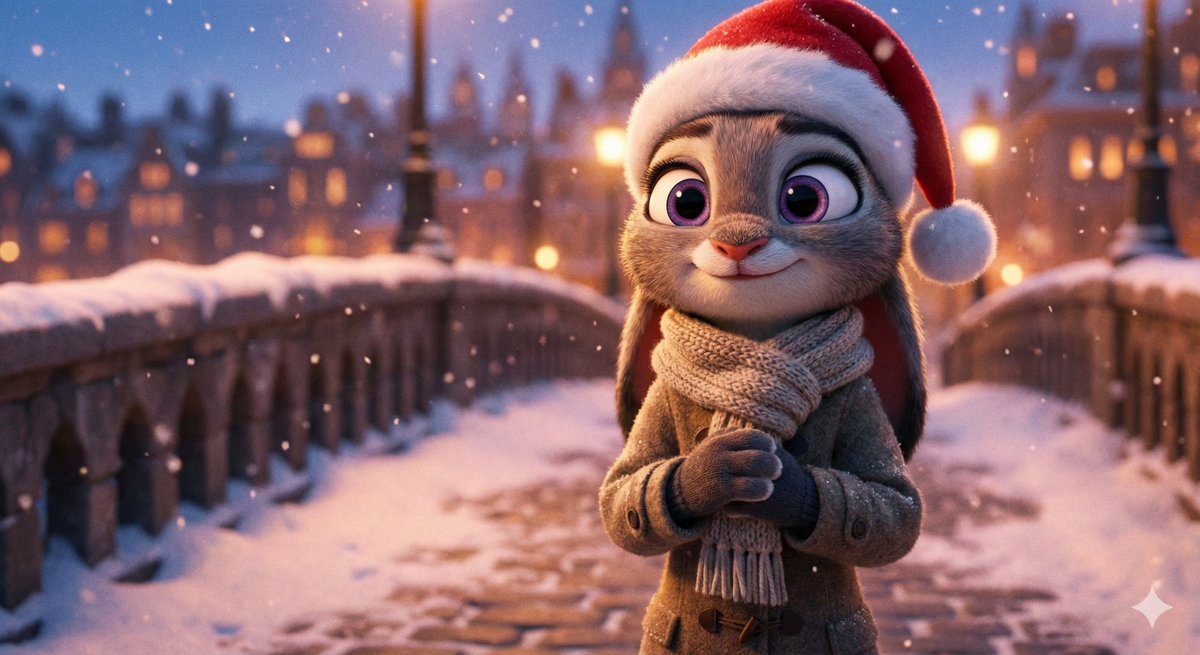 Cinematic Winter Scene of Judy Hopps Prompt 1