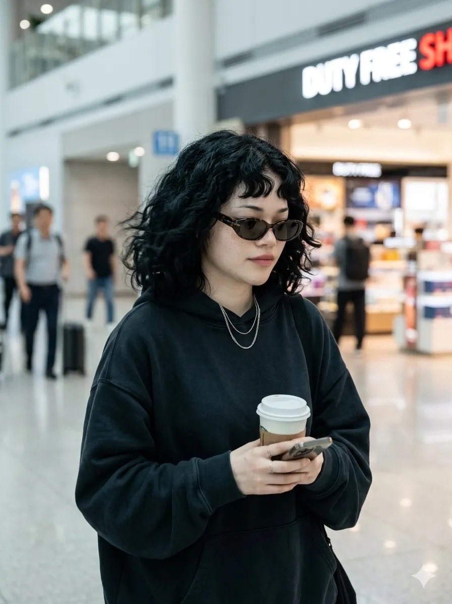 Candid Airport Street Style Portrait 2