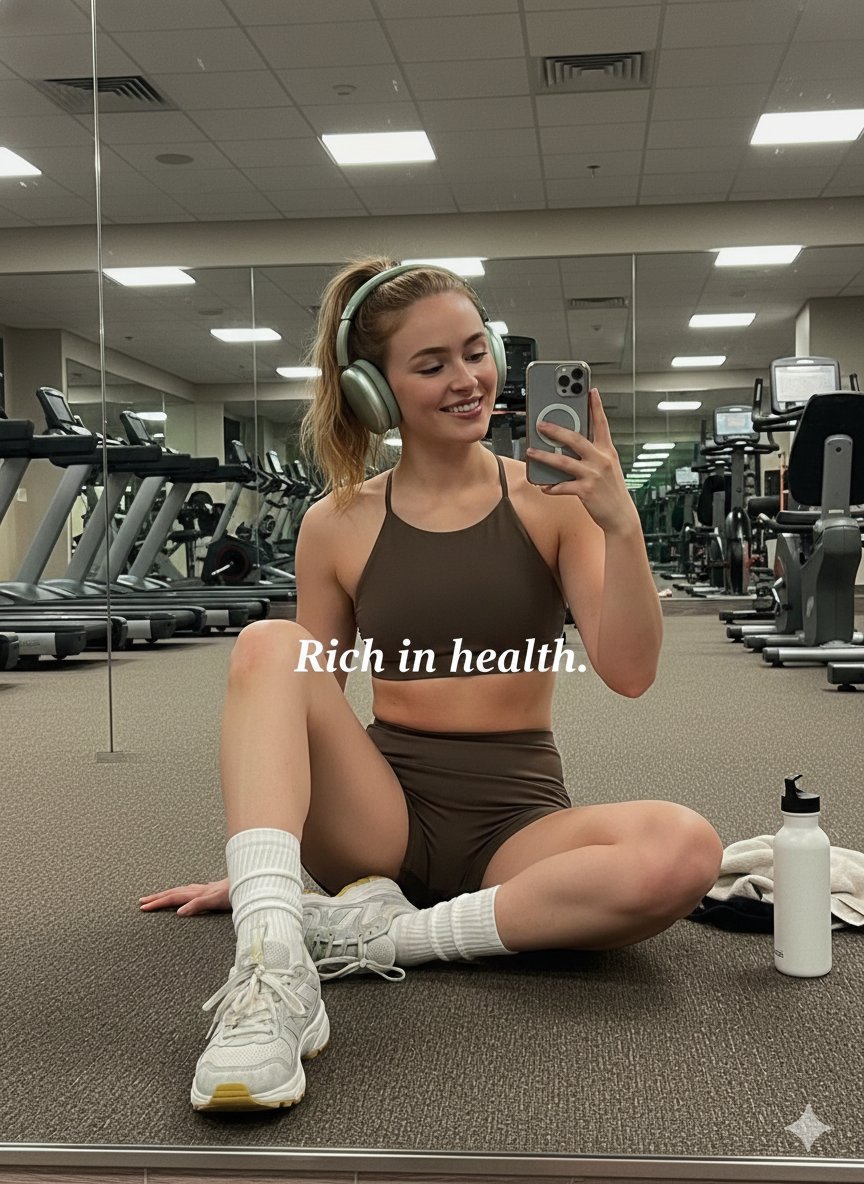 Gym Mirror Selfie Portrait Prompt 2