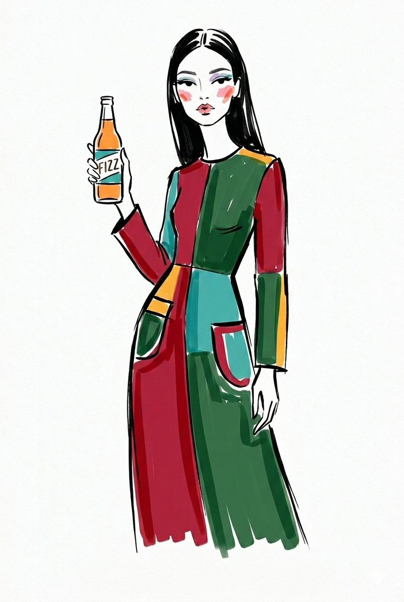 Watercolor Fashion Illustration Sketch 2