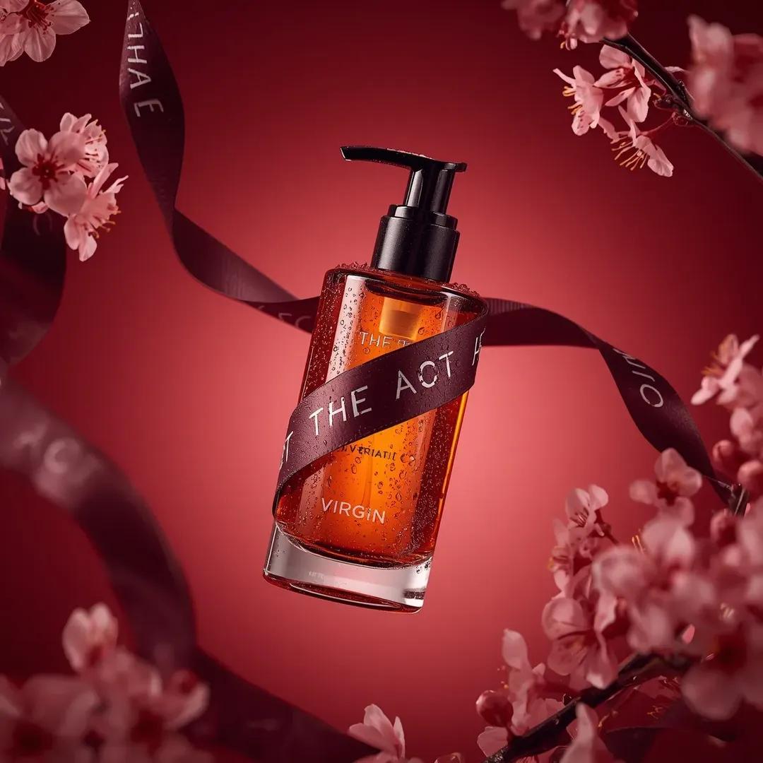 Ultra-Realistic Luxury Body Oil Product Photography 1