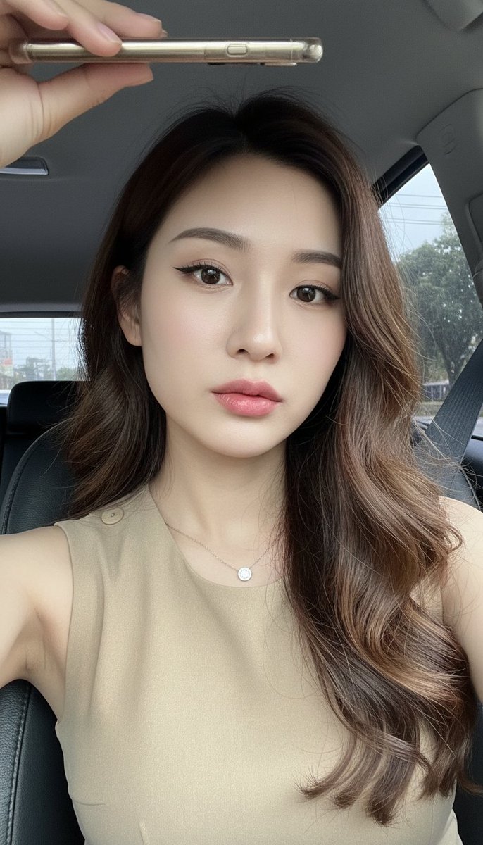 Realistic Car Interior Selfie 2
