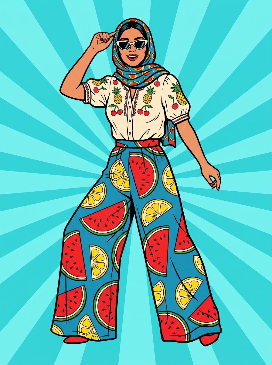 Pop Art Summer Fruit Fashion Illustration 1