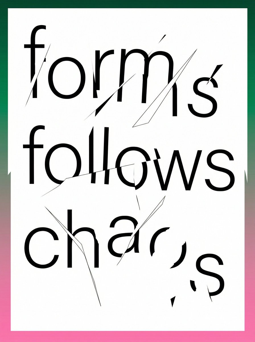 Fragmented Typography Poster Prompt (Minimalist Chaos) 2