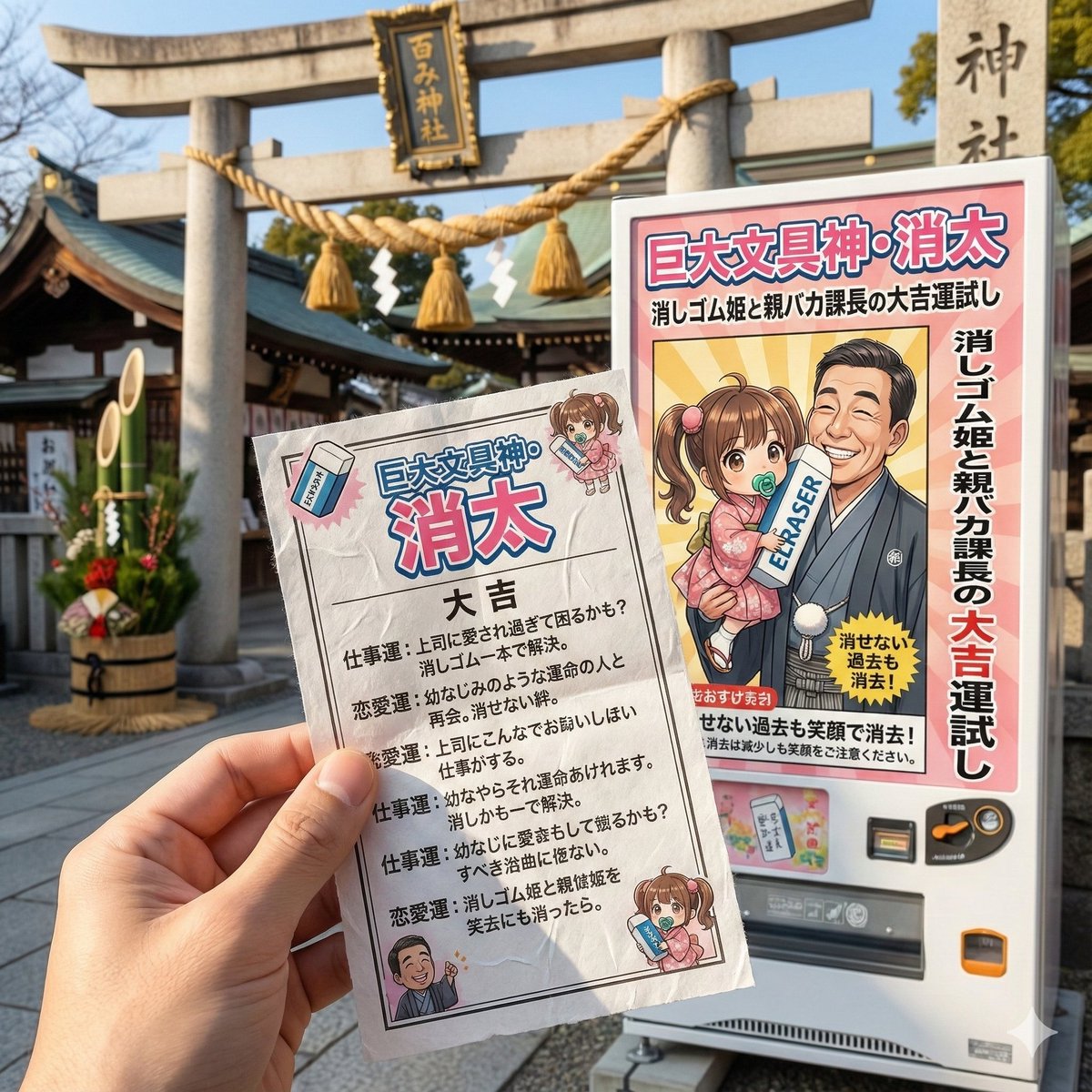 Japanese Shrine Omikuji Fortune Slip Vending Machine Snapshot 3