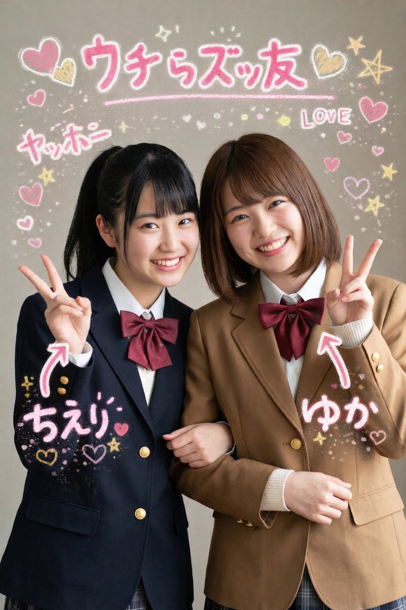 Purikura Style Text and Arrow Overlay Prompt 3