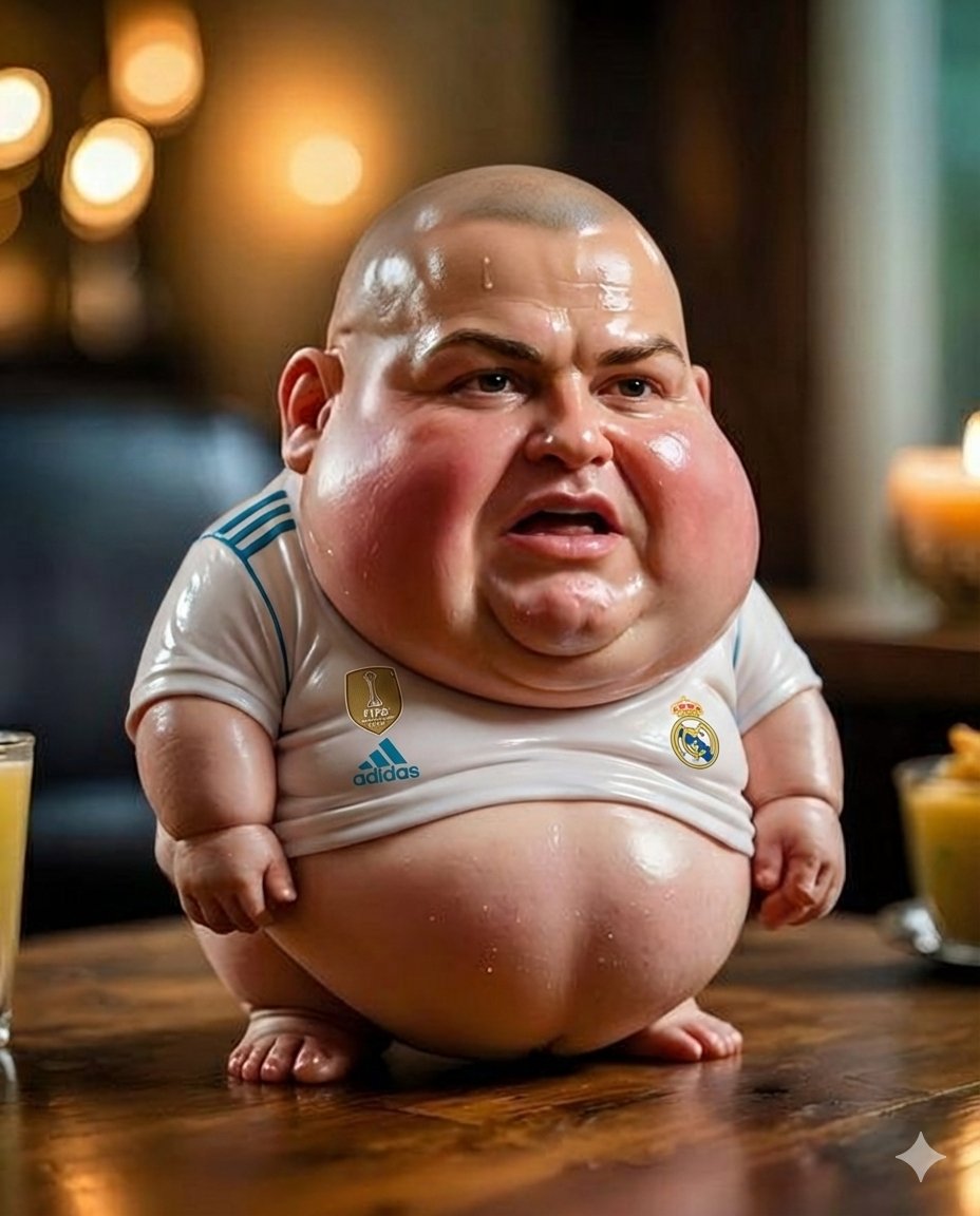 Hyper-Realistic Caricature of a Bald Man in a Jersey 2