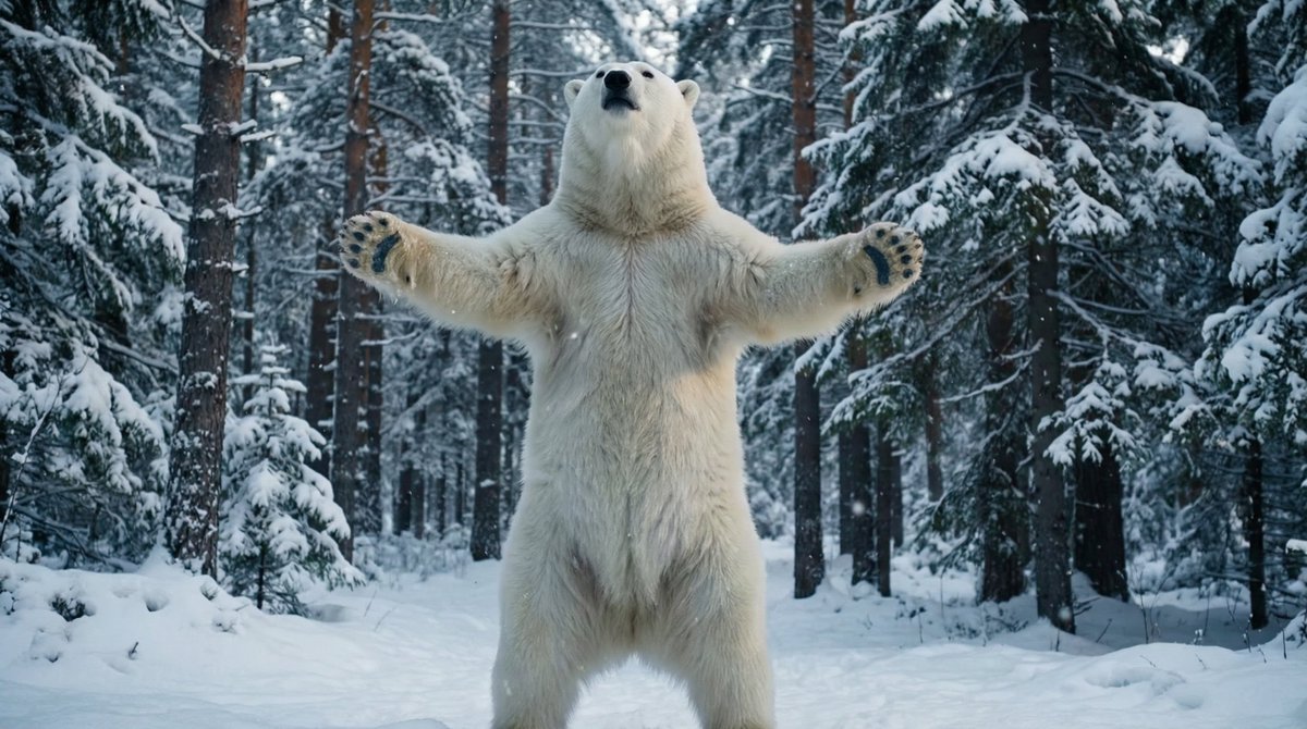 Scene Swap Prompt: Bear in Winter Forest 2