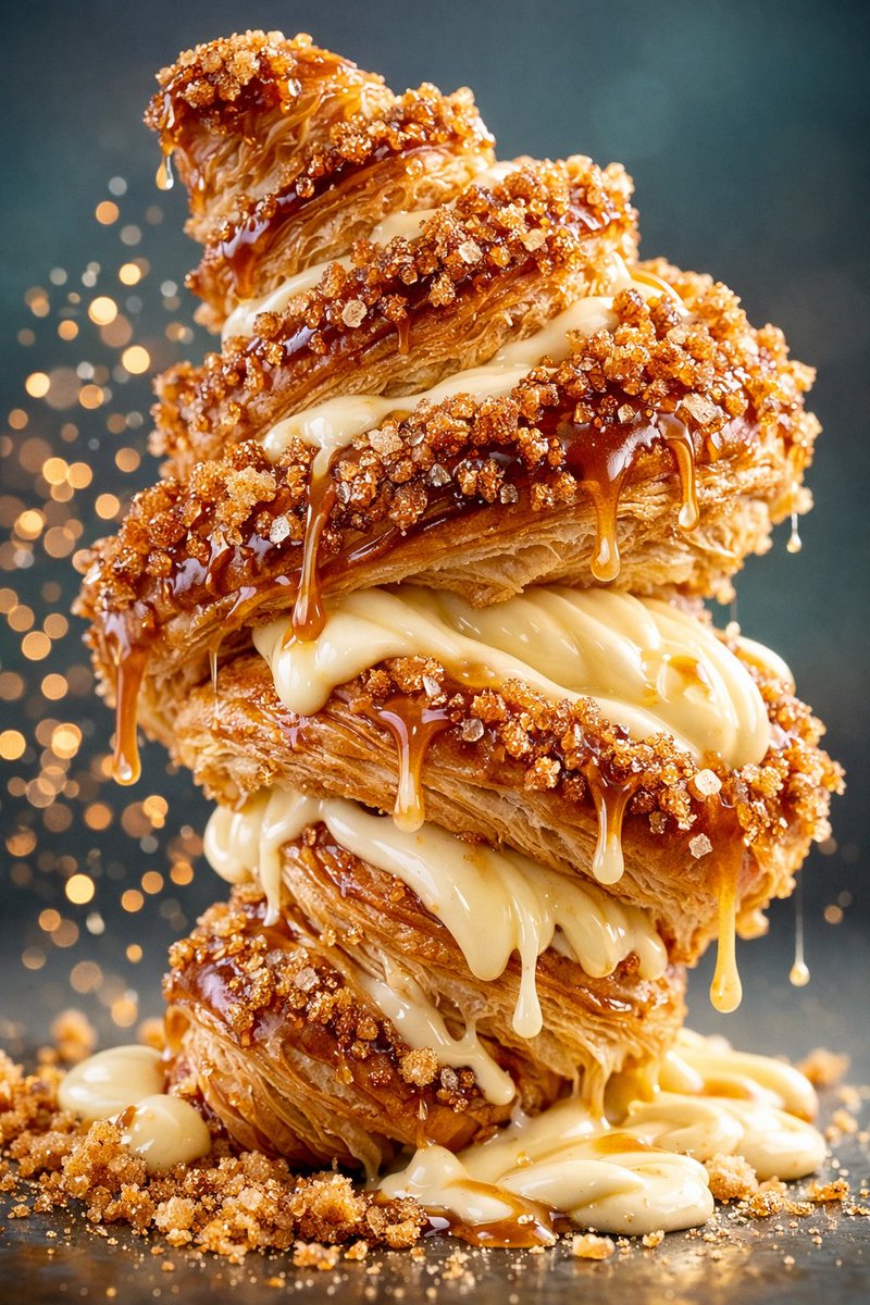 Hyper-Realistic Food Photography of Creamy Croissant 2