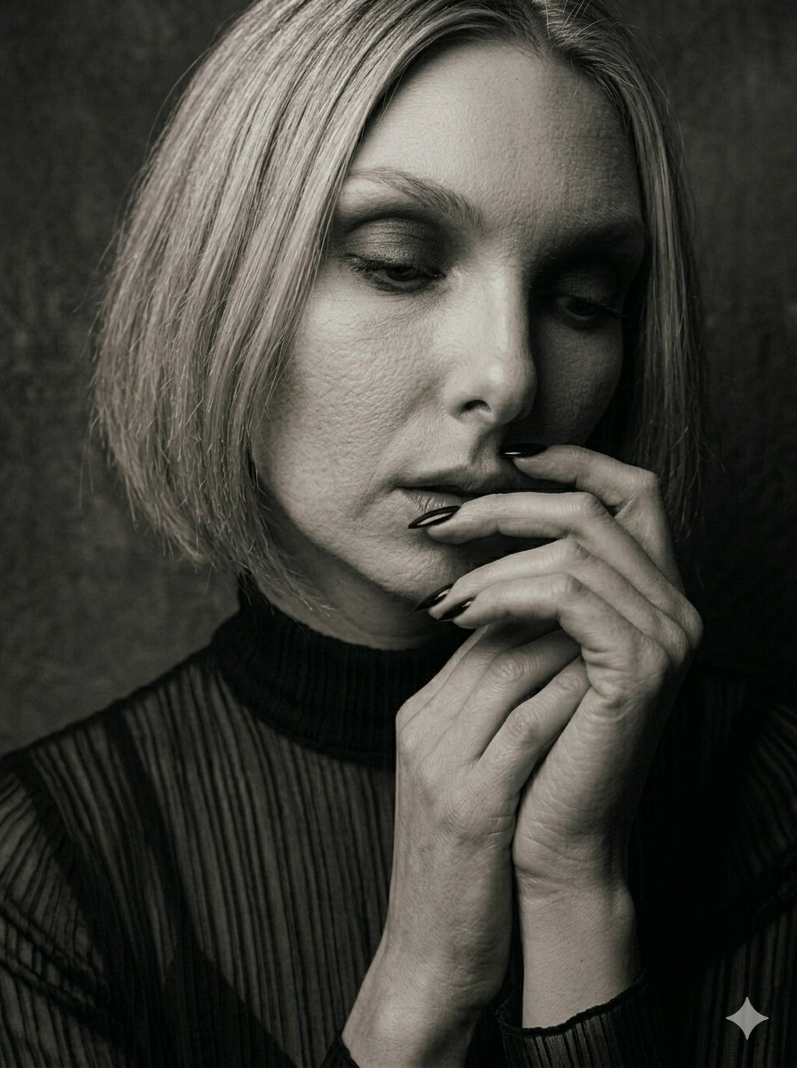 Moody Sepia Hand Study Portrait 4