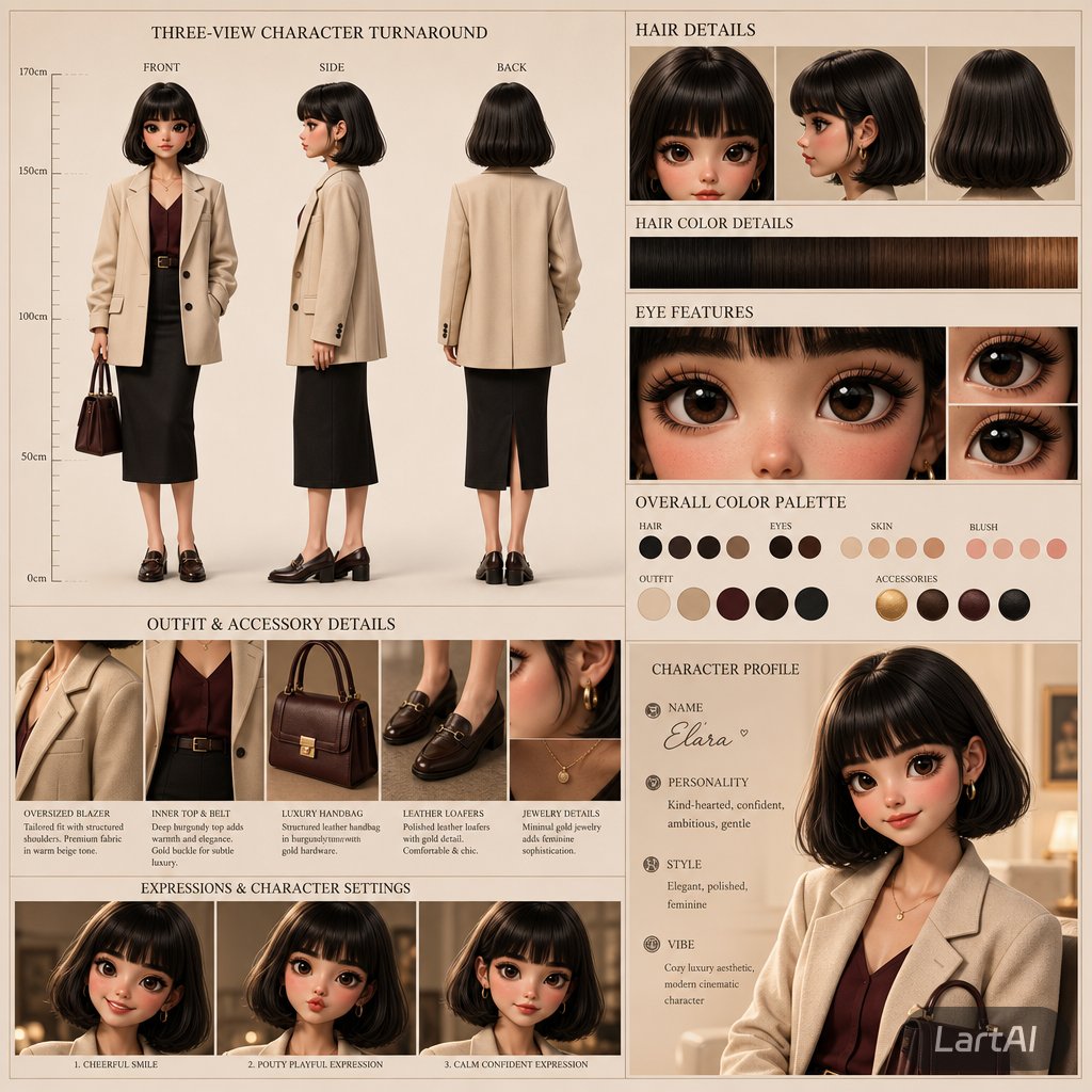 3D Character Design Infographic 2