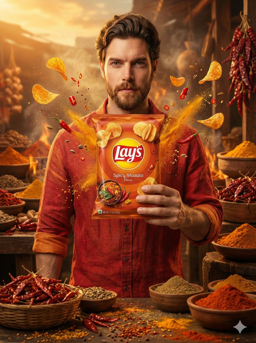 Ultra-Realistic Advertising Shot for Lay's Chips 2