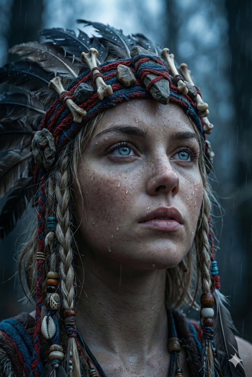 Ultra-Realistic Cinematic Close-up of Tribal Warrior Woman 2