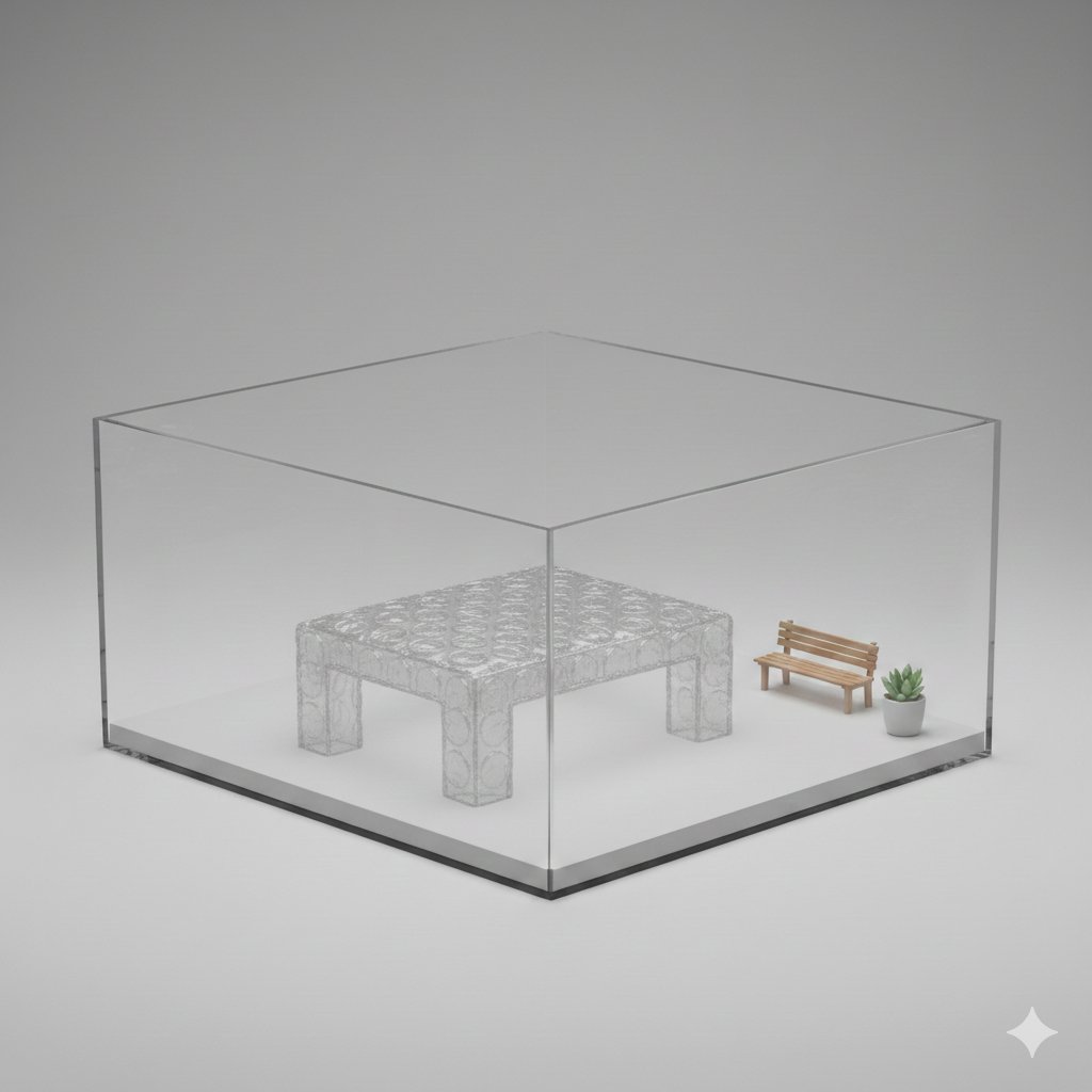 3D Diorama of Transparent Bubble Wrap Phone 1
