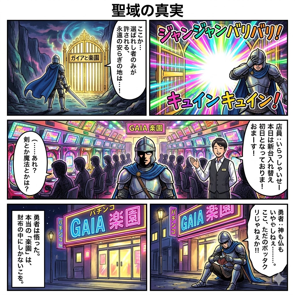 Four-Panel Manga: The Truth of the Sanctuary 1