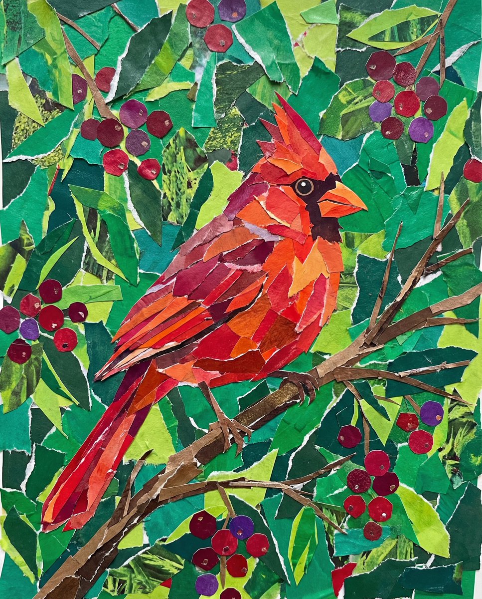 Vibrant Cardinal Collage Prompt 1