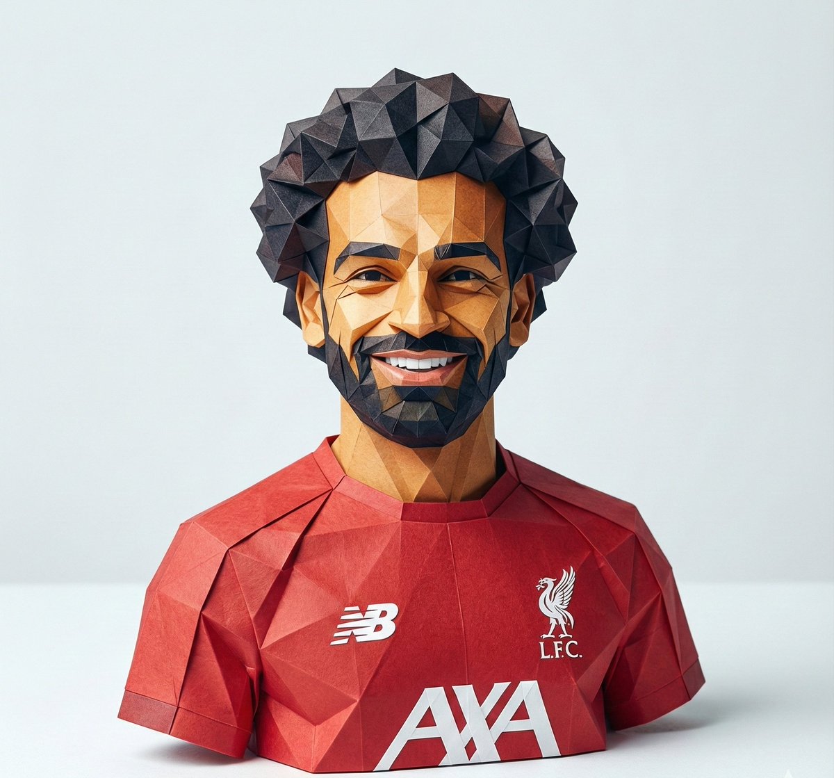 Hyper-Detailed Origami Portrait Sculpture 3
