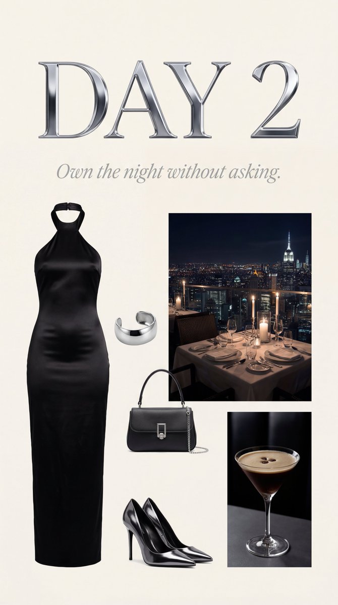 Luxury Night Fashion Moodboard (Day 2) 1