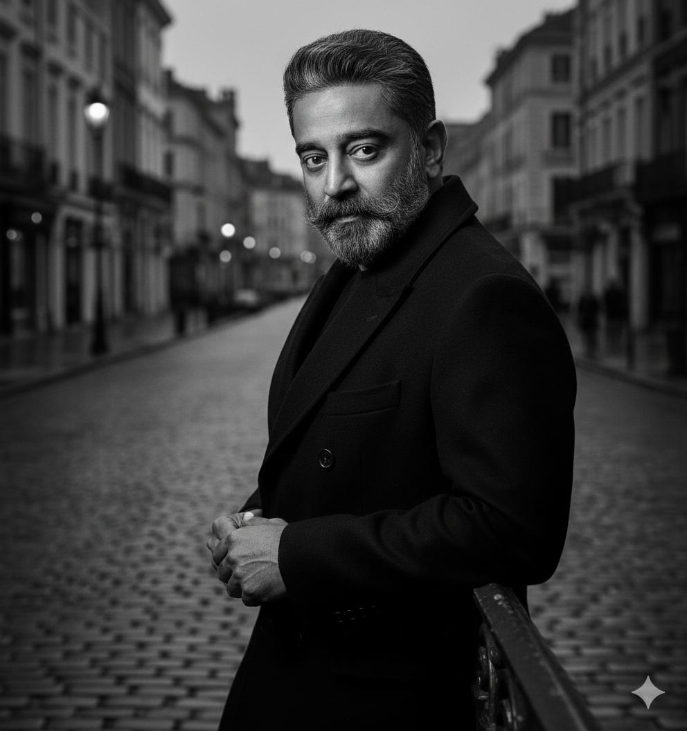 Black and White Noir Fashion Editorial Portrait 1