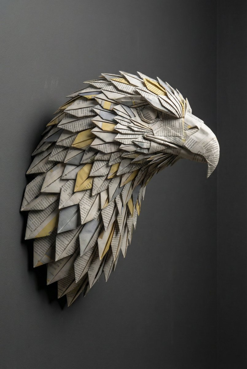 Surreal Einstein Paper Sculpture Photography Prompt 2