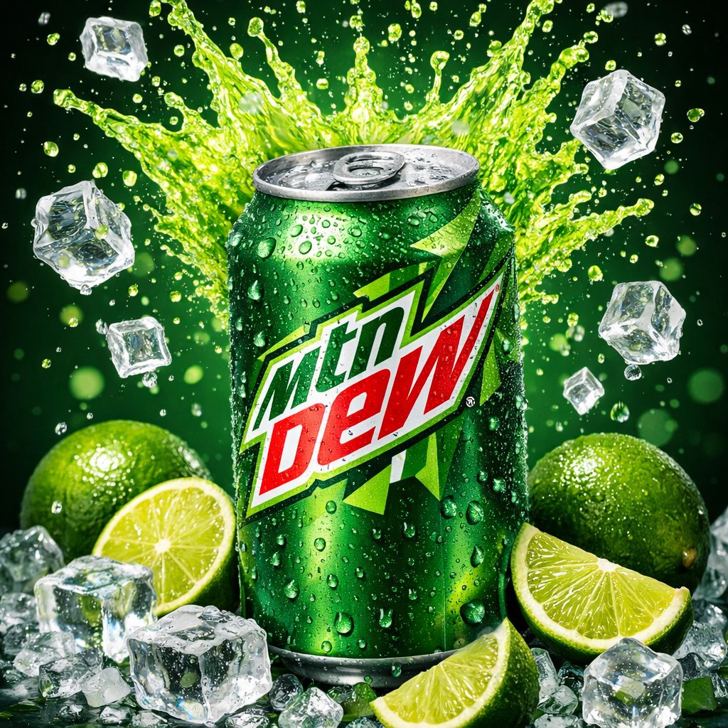 High-Contrast Mountain Dew Can Product Shot 2