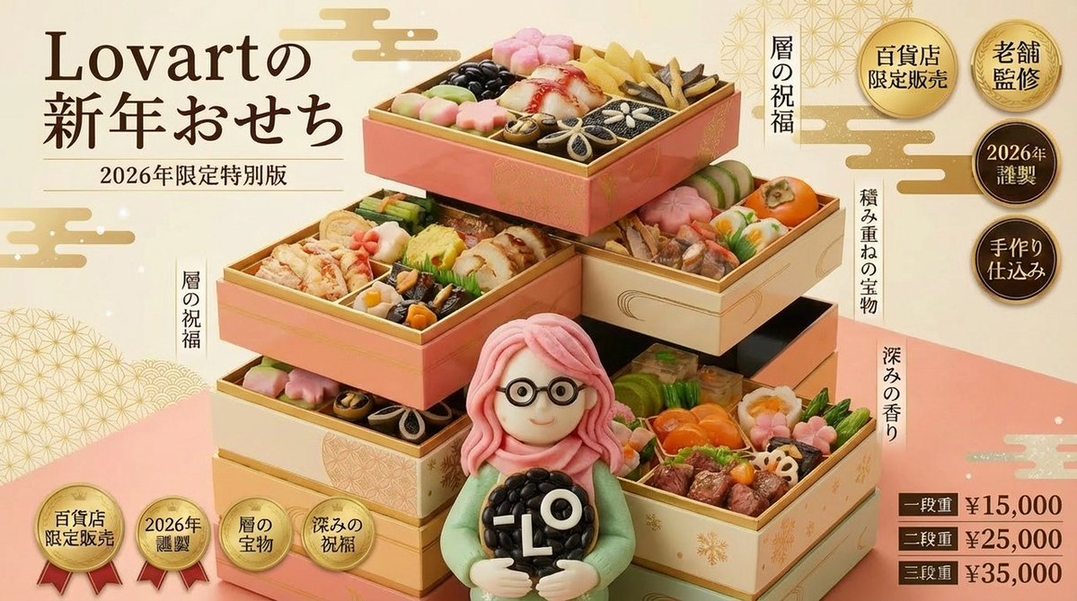 New Year's Osechi Dish Advertisement Key Visual Generation Prompt 3