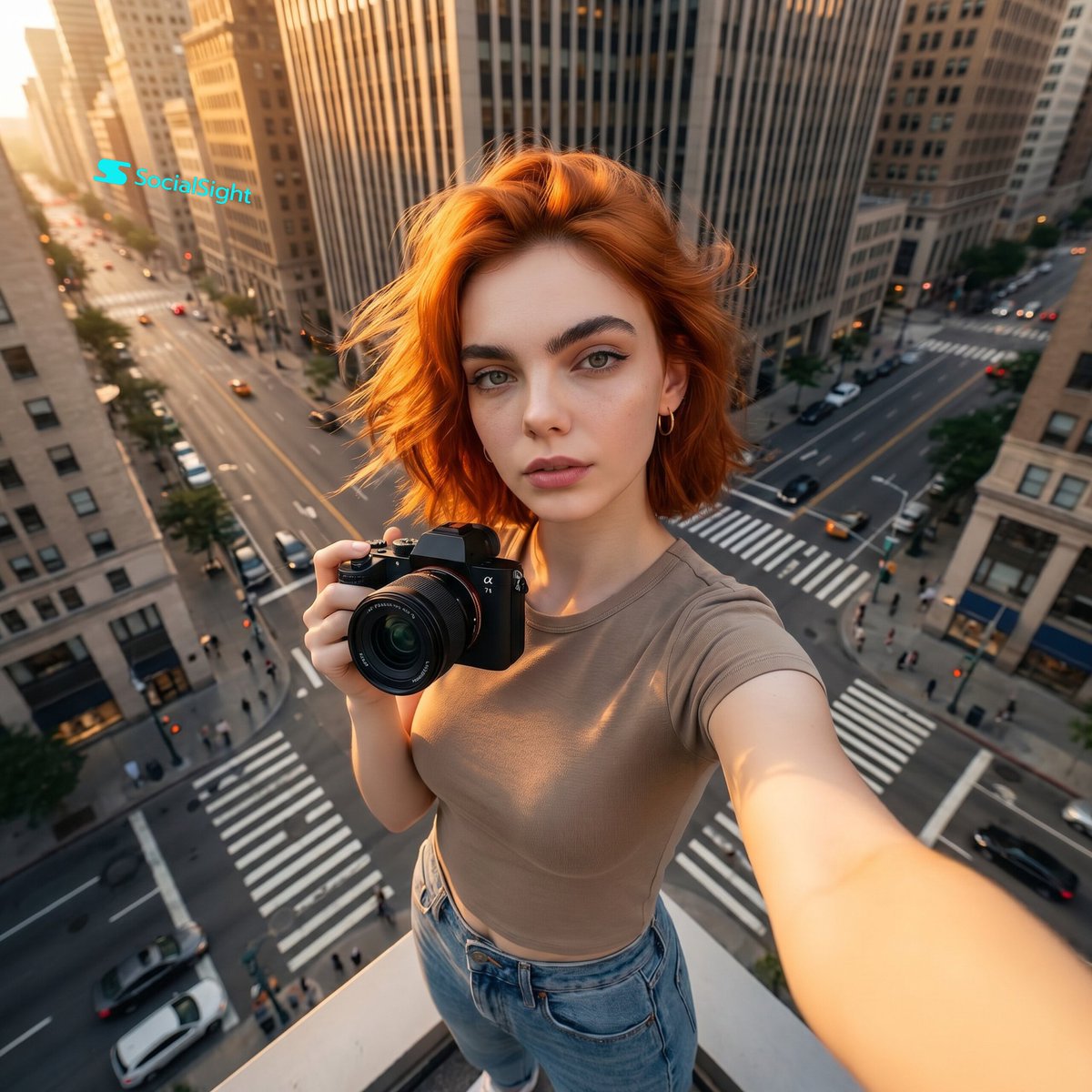 Dramatic Skyscraper Edge Selfie 1