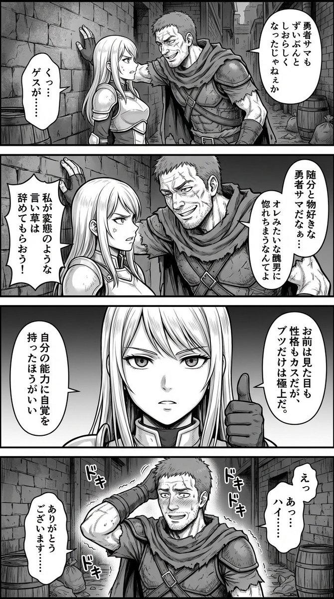 Four-Panel Manga: Fantasy Alleyway Wall-Slam 1