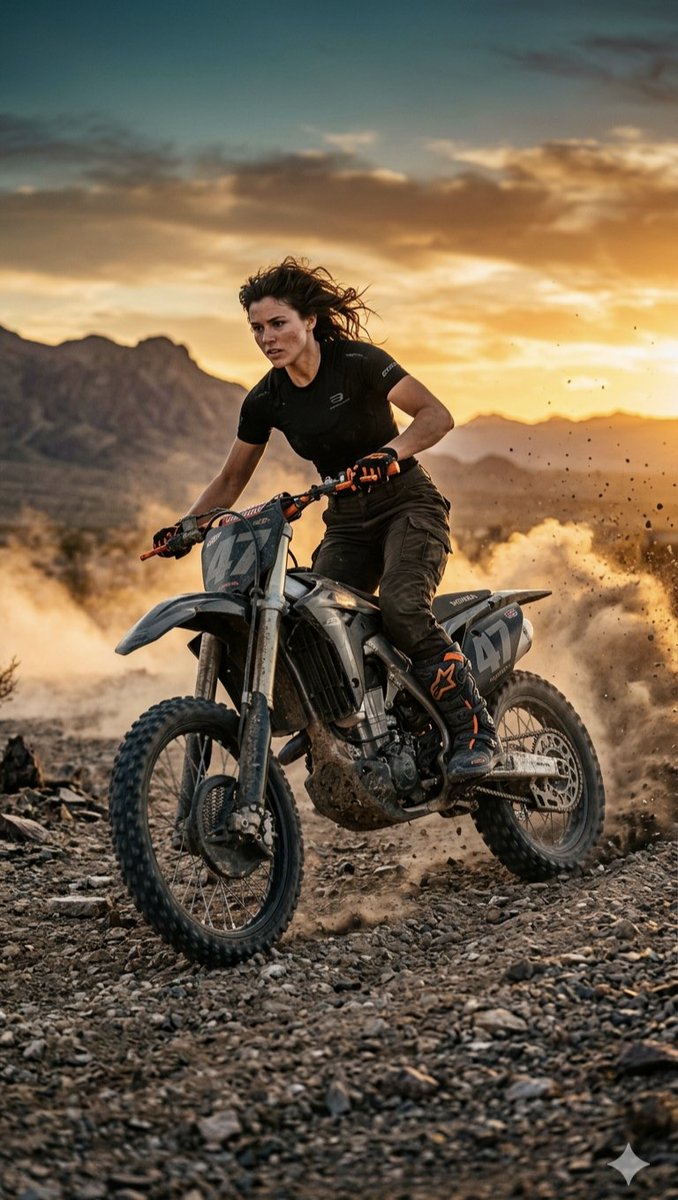 Desert Motocross Action Shot 1