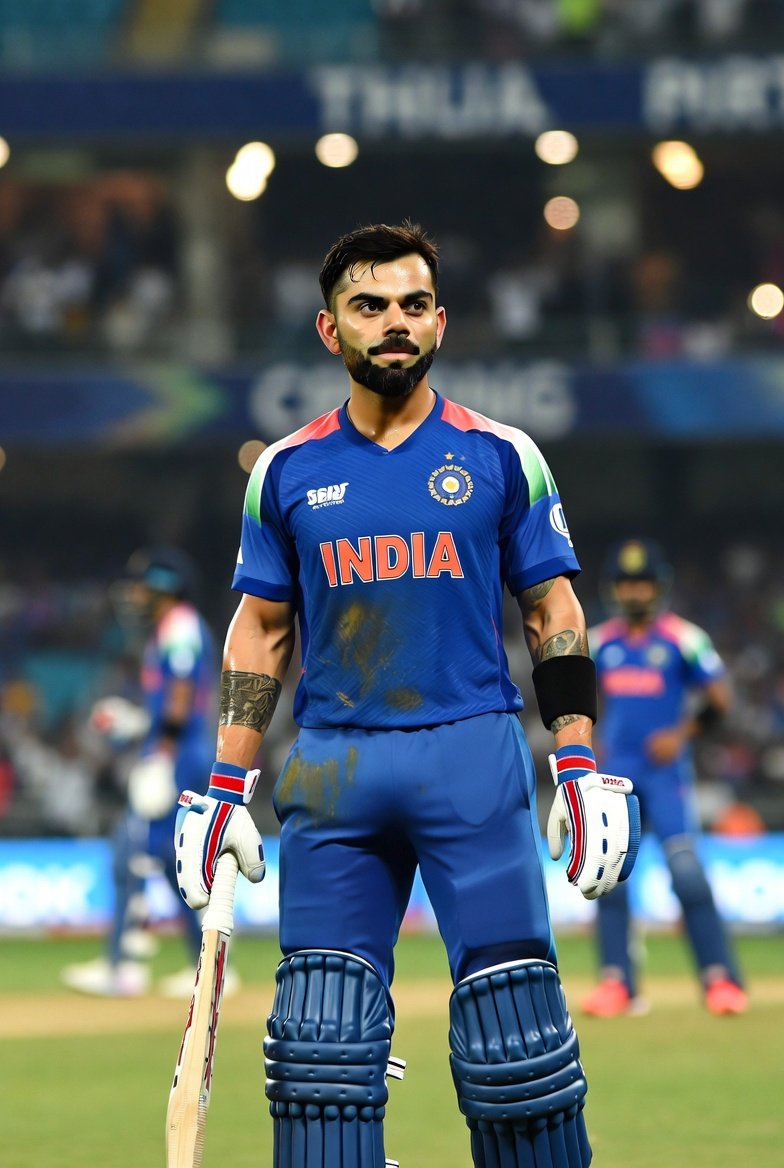 Virat Kohli Nano-Style Cricket Cartoon 3