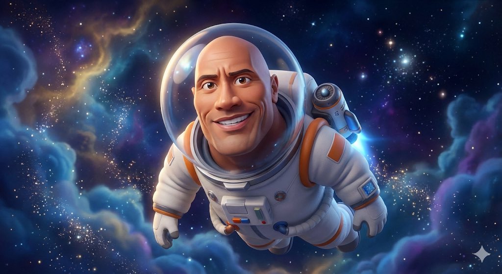 Pixar Style Celebrity Astronaut Caricature 3