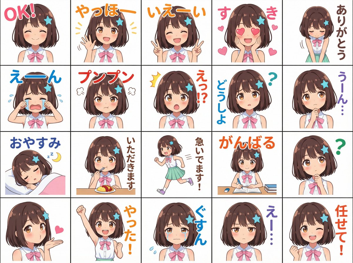Messenger sticker set from attached person 1
