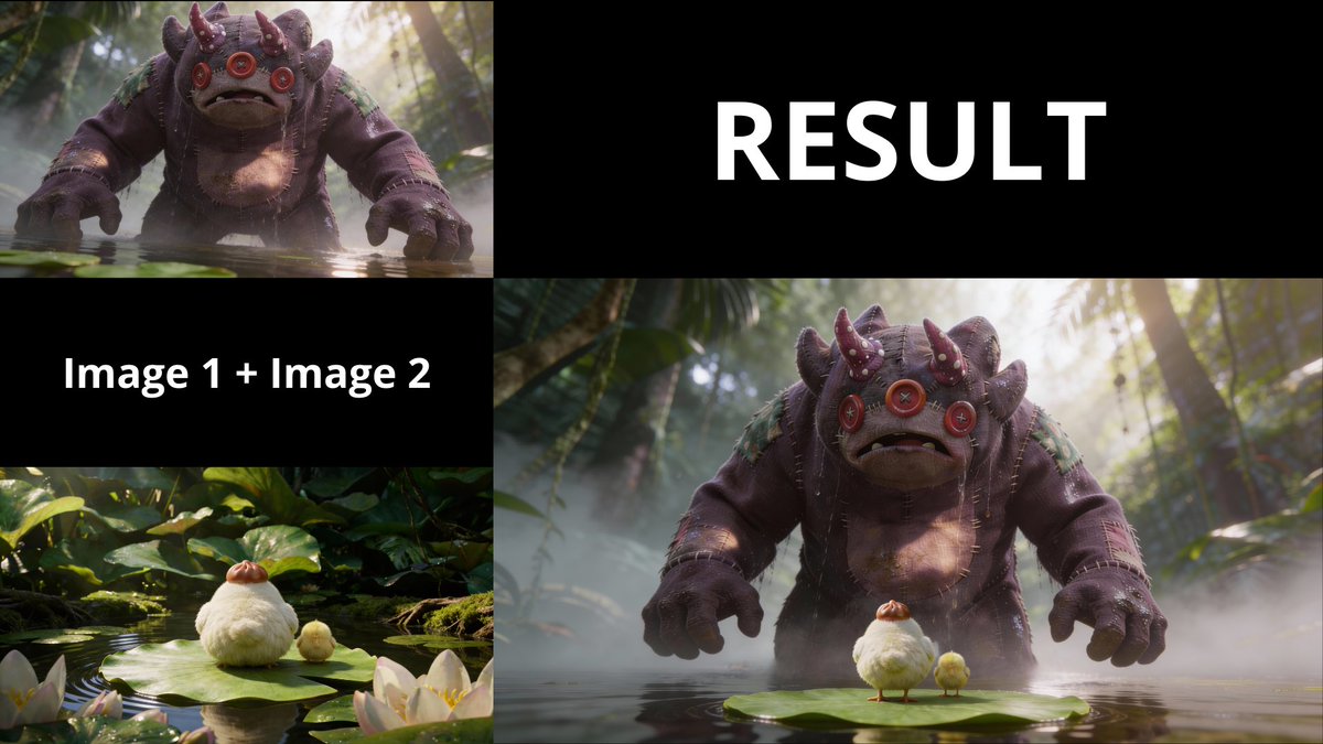 3D Animated Scene of Chicks and a Monster on Lily Pads 1