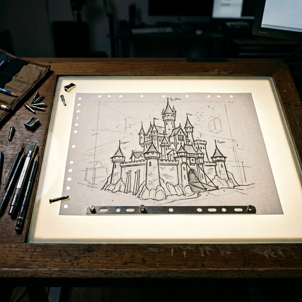 Classic Animation Light Table Prompt 3